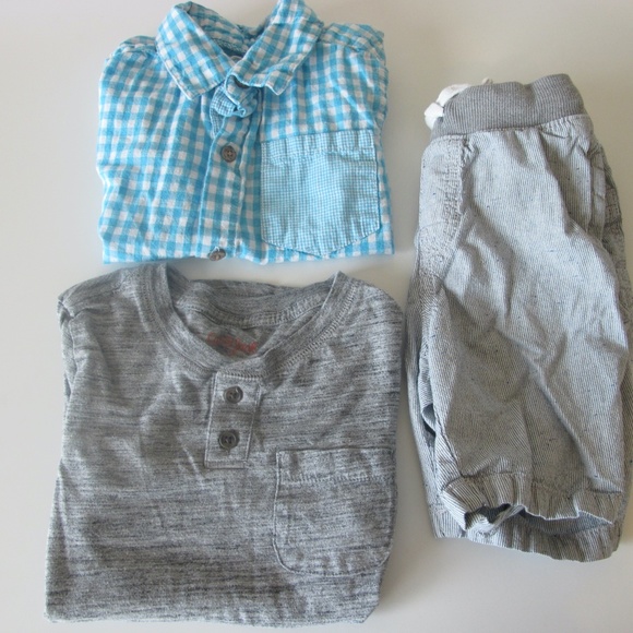 Bundle of 3 Boy's Outfit Shirts with Shorts Size 5T GUC - Picture 6 of 6